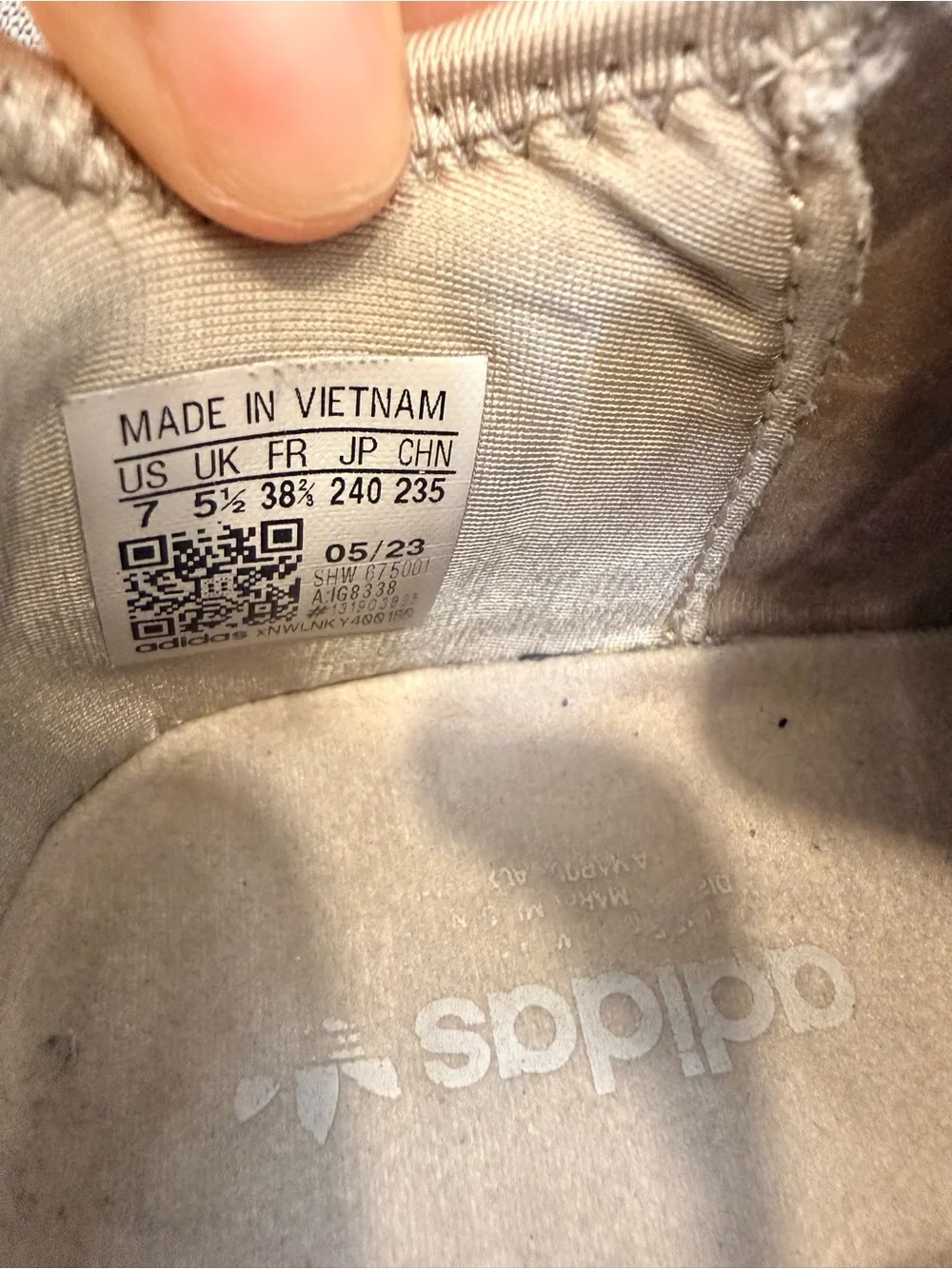 adidas Trainers in Light Gray with White Logo